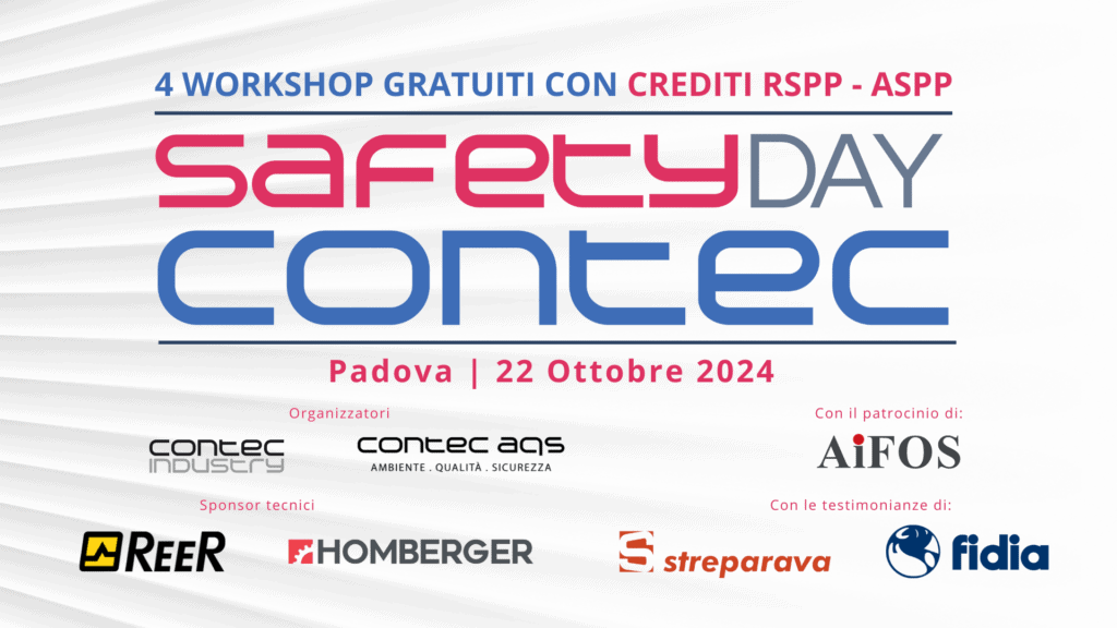 invito al safety day by contec aqs 2024 seminario gratuito con crediti rspp aspp