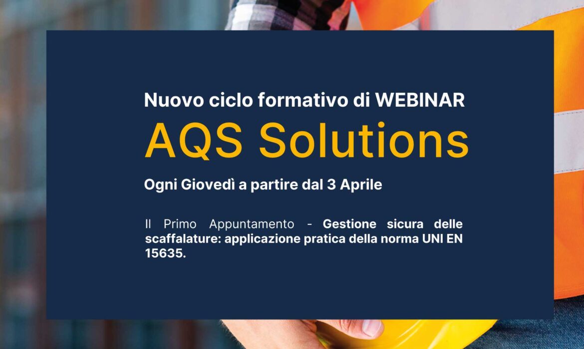 Nuovi Webinar Sicurezza sul Lavoro 2025